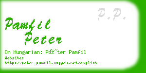 pamfil peter business card